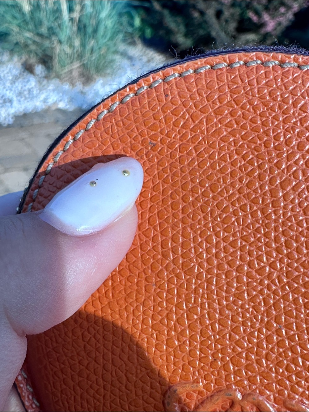 ❌SOLD❌Loewe Round Anagrama Leather Coin Purse In Orange - Picture 8 of 9